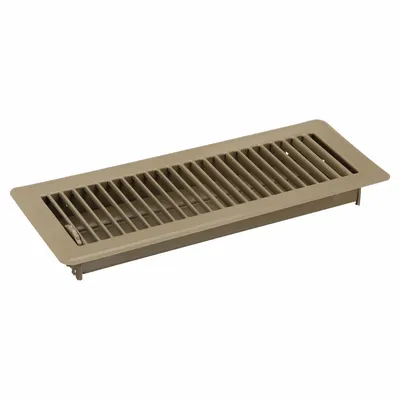 OEM Floor Register: Floor, 5 1/2 in H, 13 1/2 in W, Louvered, Powder Coated - Floor Registers