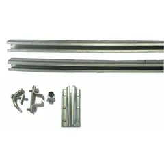 Track festoon kit for managing and supporting cables or hoses in industrial environments. Requires a minimum of 64 ft of cable or hose. Includes C Tracks as the primary component. Suitable for overhead crane systems, assembly lines, and material handling applications where moving equipment needs power or fluid delivery.