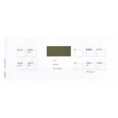 This overlay is a replacement component for the control panel or surface of Electrolux ovens. It restores the original appearance and function of the appliance interface.