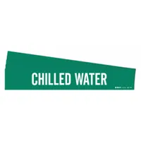 Pipe Marker: Chilled Water, Green, White, Fits 8 in and Larger Pipe O.D., 1 Pipe Markers, 5 PK (MPN 7045-1HV-PK)