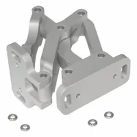 JW WINCO Multi Joint Concealed Hinge: 90° Range, Ambidextrous, Aluminum, Aluminum, 75 mm Leaf Ht (MPN 7241-AL-75-EL)