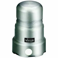 Stainless steel press-fit cap for terminating potable water pipe runs. Features FKM seal and 200 psi maximum operating pressure. Suitable for use in press-fit piping systems.