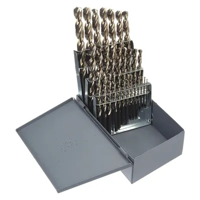 CLE-LINE Jobber Length Drill Bit Set: 29 Pc, 1/16" to 1/2" by 64ths, 135° Split Point - Chip-Clearing High-Speed Steel Jobber-Length Drill Bit Sets