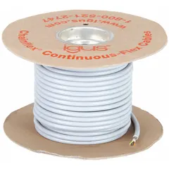 This CHAINFLEX CF78-UL control cable features 5 copper conductors (16 AWG) with black/white numbered insulation, a PUR jacket, and an integral ground. It is oil and grease resistant, rated 1000 V, and cRUus certified. Suitable for fixed, flexible, and continuous flexing applications in cable carriers (e-chain) with minimum bend radii of 4x, 5x, and 6.8x OD respectively.