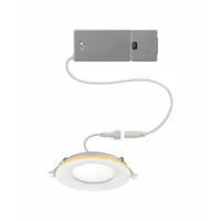 ETI LED Recessed Down Light: 4 in Dia, 650 lm, 2700K/3000K/3500K/4000K/5000K, 9.64 W, 120V AC, White (MPN 53827103)