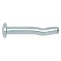 Round steel drive anchors with zinc plating for corrosion resistance. Designed for vibration-resistant fastening into concrete, block, or brick. Commonly used for securing electrical conduit, piping, and machinery. Pack of 100