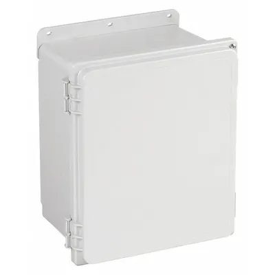 HOFFMAN Enclosure: Polyester, 10 in x 8 in x 4 in, NEMA 12/13/4/4X, Solid Cover - Nonmetallic Enclosures