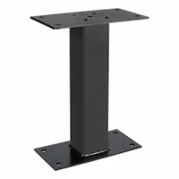 Pedestal: Aluminum, Powder Coated, Black, Bolt Mounted, 16 in H x 3 1/2 in W x 3 1/2 in D (MPN 4395BLK)