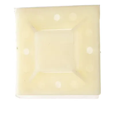 TY-RAP Cable Tie Mounting Base: 0.81 in Slot Wd, 0.13 in Slot Ht, 2 in L x 2 in W x 0.26 in H - Hook-and-Loop Cable Tie Mounts