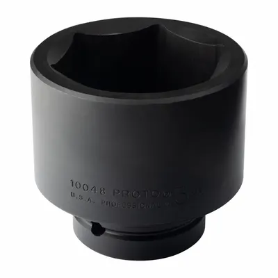 PROTO Impact Socket: 1 in Drive Size, SAE, 3 in Socket Size, 6-Point, Std - 1" Drive Impact Sockets