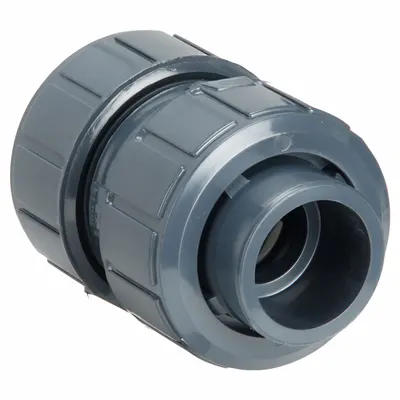 ASAHI Ball Check Valve: Ball, Inline Valve Body, PVC, 1 1/4 in Pipe Size, True Union Socket - PVC Ball Check Valves