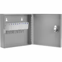 Key Cabinet: 10 Key Capacity, Single Key Lock, Steel, Gray, 6 3/4 in Ht, 6 1/2 in Wd, 2 in Dp (MPN CB13362)
