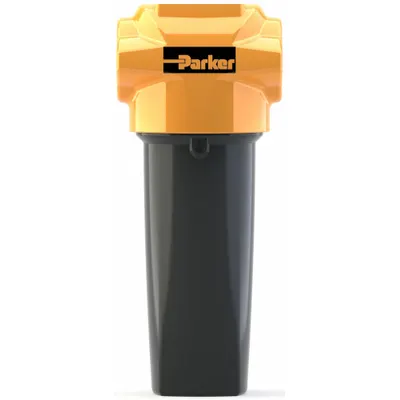Parker Compressed Air Filter: 1 micron, 3/4 in NPT, 64 cfm, 232 psi Max Op Pressure - Coalescing Filter for Oil Removal