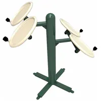 Outdoor fitness station for low-impact, full-body exercise. Designed to improve balance, coordination, and joint mobility. Suitable for parks, trails, and community fitness areas. Finish: Beige/Green. Dimensions: 50 in length, 39 in width