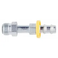 Barbed Hydraulic Hose Fitting: -4 For Hose Dash Size, For 1/4 in Hose I.D., Male x Male, Straight (MPN 32882-3-4)