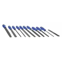 File Set: Includes Handle, 11 Pieces, Bastard Cut/Smooth Cut, Pouch