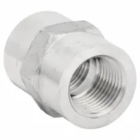 Hydraulic Hose Adapter: 1/4 in x 1/4 in Fitting Size, Female x Female, NPTF x NPTF, Rigid, Straight (MPN 1/4 GG-SS)