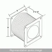 Wireway Flexible Fitting: 4 in Wd, 4 in Ht, 304 Stainless Steel, 4 in, 3 in to 10 in (MPN 1487CFFSS)