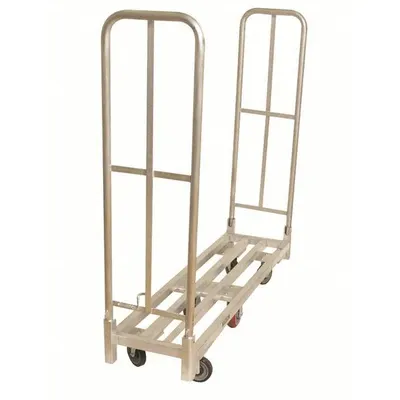 WESCO Platform Truck: 1,750 lb, 59 1/2 in L x 16 in W x 9 1/2 in H Deck, Polyurethane - Aluminum-Deck Platform Trucks with Tall Handles