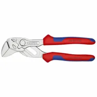 Plier Wrench: Flat, Push Button, 1 in Max Jaw Opening, 6 in Overall Lg, 14 Jaw Positions, Smooth (MPN 86 05 150)