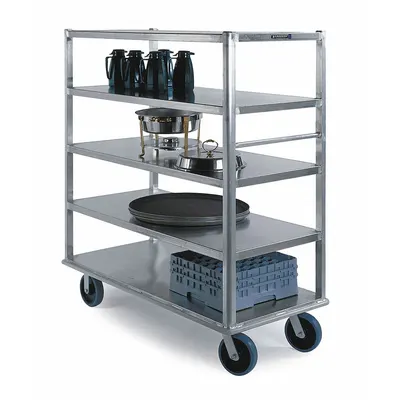 LAKESIDE Banquet Cart: 2,500 lb Max Load Capacity, 5 Shelves, 29 in Overall Wd - Banquet Carts