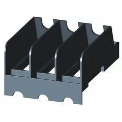 Phase barrier accessory for Siemens SIRIUS 3RV2 motor starter protectors. Provides electrical isolation between phases to prevent arcing and short circuits. Used in industrial motor control panels for safe operation of machinery.