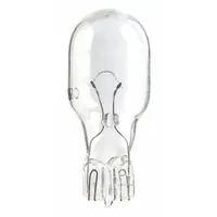 Glass wedge base lamp with W2.1x9.5d base, T5 tubular shape, rated 6V AC, producing white light. Suitable for indicator lamps, control panels, and small appliance lighting where a compact low-voltage source is required. Sold as a 10-pack