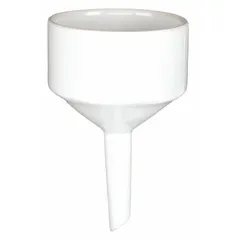 APPROVED VENDOR Buchner Funnel, Porcelain, 2 L, White, 189.66 mm OD, 23.95 mm Stem Dia, 120.2 mm Stem Lg (CG-1888-08)