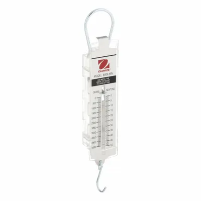OHAUS Mechanical Hanging Scale: g, 100 g/1 N, Analog Linear - Mechanical Hanging Scales