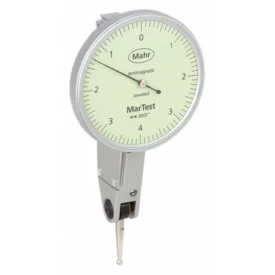 MAHR Horizontal Dial Test Indicator: 0 in to 0.008 in, Horizontal, Inch - Dial Test Indicators - Horizontal & Tilted-Face Styles