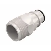 Quick Connection Coupling: Straight, 3/4 in Pipe Size, Quick-Disconnect Coupler x GHT, Polysulfone (MPN HFCD241235GHT)