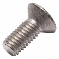 Machine Screw: M5x0.80 Thread Size, 12 mm Lg, Grade 2, Titanium, Plain, Flat, Phillips (MPN 0107516)