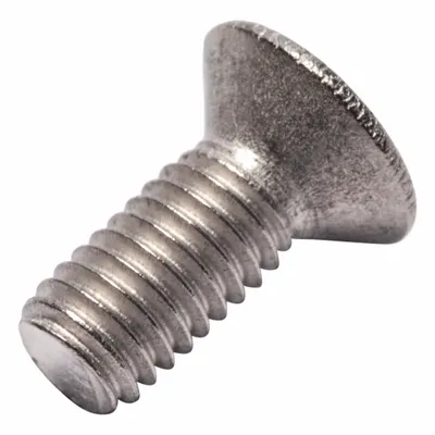 ALLIED TITANIUM Machine Screw: M5x0.80 Thread Size, 12 mm Lg, Grade 2, Titanium, Plain - Flat Head Machine Screws