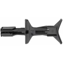Fixed-tension tool designed for tightening nylon cable ties within a 0.189 to 0.299 inch width range. Applies a consistent tensile strength of 50 to 120 lb without adjustment. Ergonomic plastic body suitable for bundling wires and cables in electrical, automotive, and industrial applications.
