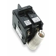 Single-pole bolt-on miniature circuit breaker rated 15 A at 120V AC with a 10kA interrupting capacity. Includes a shunt trip for remote tripping. Designed for overcurrent protection in panelboards used in commercial and industrial electrical distribution systems.