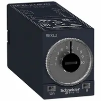 SCHNEIDER Time Delay Relay: Socket Mounted, 230V AC, 5 A, 8 Pins/Terminals, 0.1 sec – 100 hr (MPN REXL2TMP7)