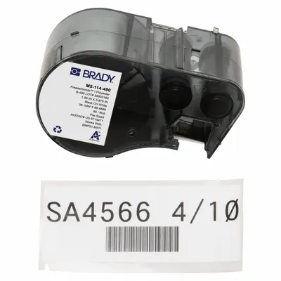 BRADY M5-114-490 Thermal Transfer Precut Label Roll Cartridge - Brady Thermal Transfer Precut Label Roll Cartridges