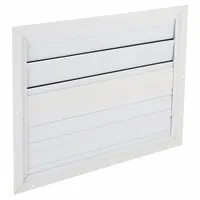 35"H 32"W Aluminum Ceiling Truss Damper: For 30 in Fan, Single Panel, 35 in H, 32 in W, 1 5/8 in D
