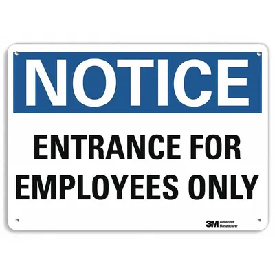 LYLE Notice: Entrance For Employees Only Sign - Notice: Entrance For Employees Only Signs
