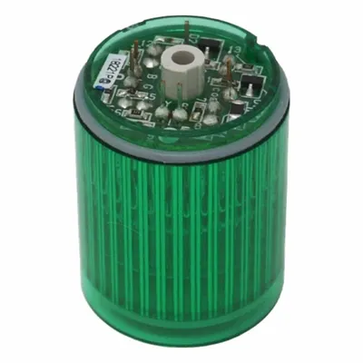 PATLITE Tower Light Module: Steady, 24V DC, Green, 30 mm Overall Dia, 35 mm Overall Ht - Steady Light Modules