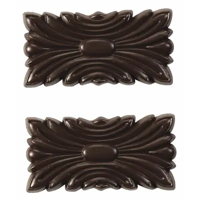 MIRREDGE Seam Plates, 2 PK, Cherry Walnut, 3 in W x 1/4 in D - Mirror Framing & LED Shelf Parts