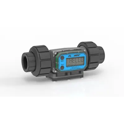 FLOMEC Electronic Flowmeter: Electronic Flowmeter, Turbine, 1 in FNPT, 1 in Connection Size - Inline Turbine Flowmeters with Totalizers for Water