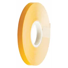 Solid yellow vinyl floor marking tape from the B-7569 series, 1/4 inch wide by 50 feet long with a 4 mil thickness. No message legend. Used for marking aisles, hazard zones, and storage areas in industrial facilities to signal caution and organize workflow.
