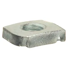 This standard hex nut is made of steel with an electroplated silver finish. It has a 5/8"-11 thread size and fits a 5/8" bolt. Used for securing bolted joints in industrial machinery, structural assemblies, and general equipment fastening.