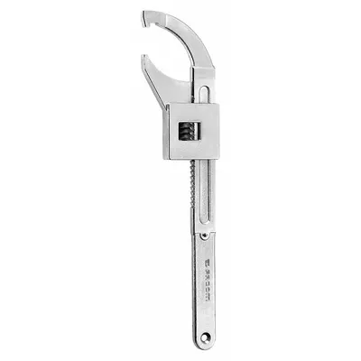 FACOM Hook Spanner Wrench: 20 mm to 100 mm, 8 1/2 in Overall Lg, 5/16 in Hook Thick - Adjustable-Hook Spanner Wrenches