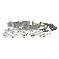 STANLEY Mechanics Tool Set,145 pcs.: 145 Total Pcs, SAE, 1/4 in/3/8 in Socket Drive Size, Tool Case (MPN STMT71653)