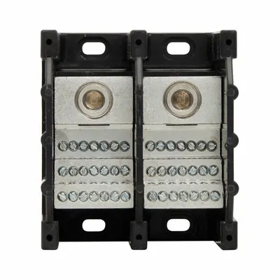 BUSSMANN Power Distribution Block: Open, Lug, Lug - Open Blocks with Lugs