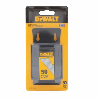 DEWALT Utility Blade: 2 1/2 in Blade Lg, 1/4 in Blade Wd, 0.001 in Blade Thick - Straight-Edge Standard-Tip Replacement Utility Blades