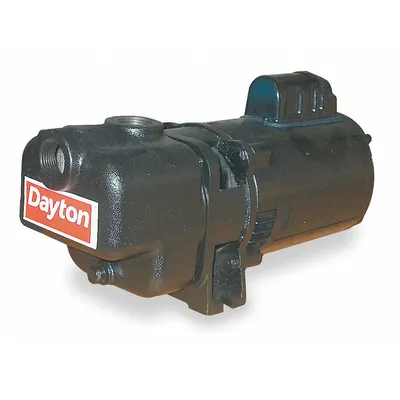 Dayton Centrifugal Pump: 115/208-230V AC, 96 ft Max Head - 1-1/2 to 3 HP Self-Priming Centrifugal Pumps