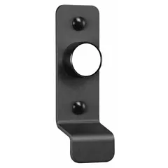 This DETEX mechanical exit device trim is a black pull-style trim for exit push bars. It is ADA compliant and designed for doors up to 48 inches wide. The pull-type outside trim provides secure egress in commercial and industrial settings.